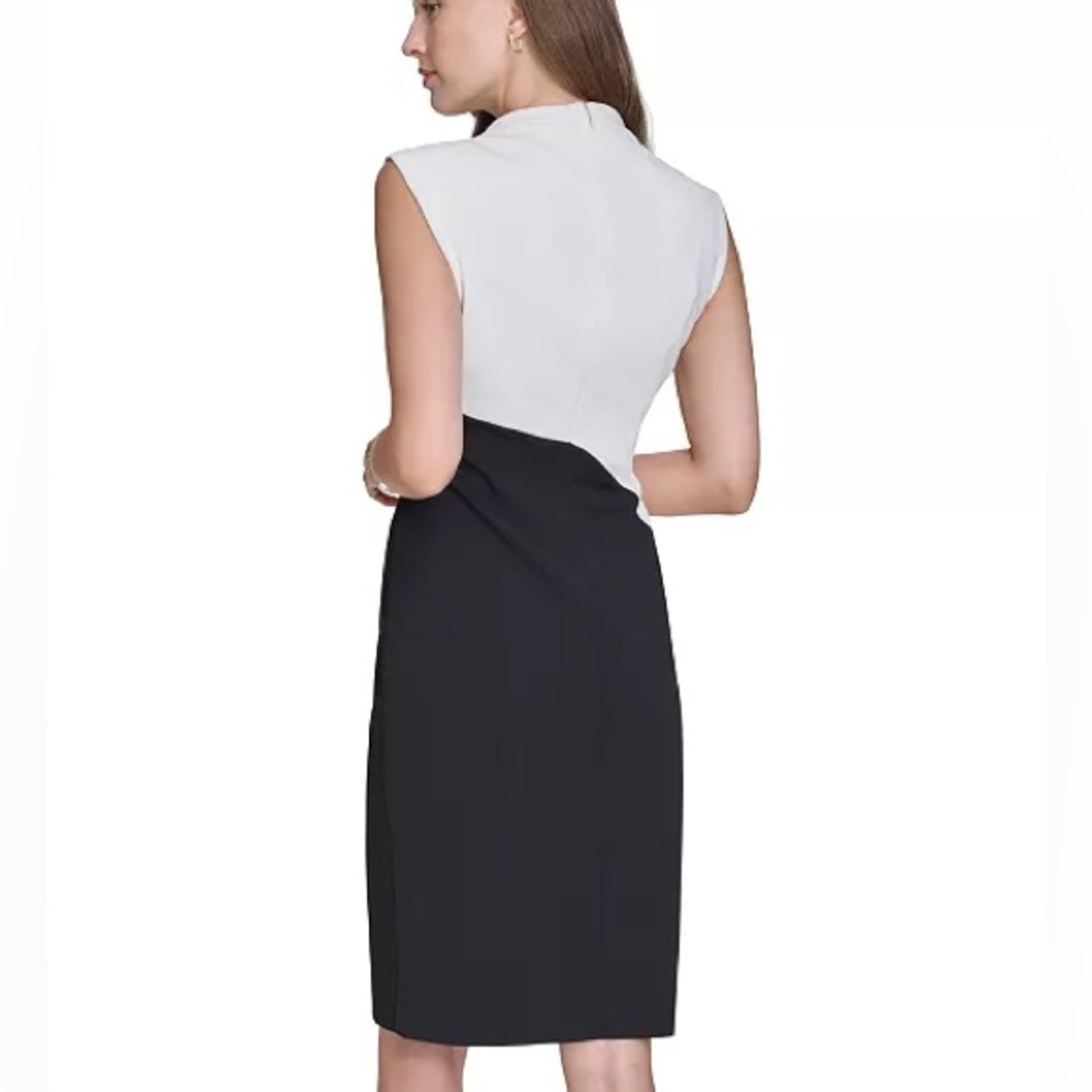 Halston Heritage Black and White Midi Dress - Picture 6 of 8